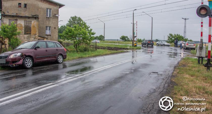 Kolizja na przejeździe kolejowym w Solnikach Wielkich