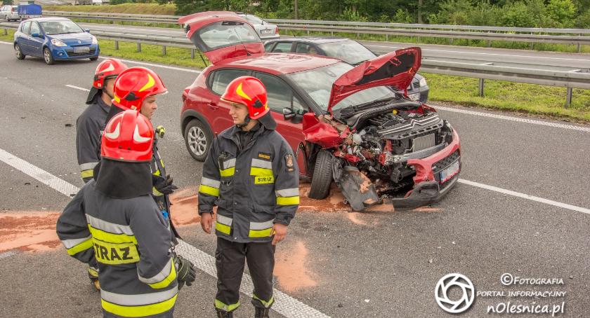Kolizja na S8 - zaledwie kilometr wcześniej od wypadku