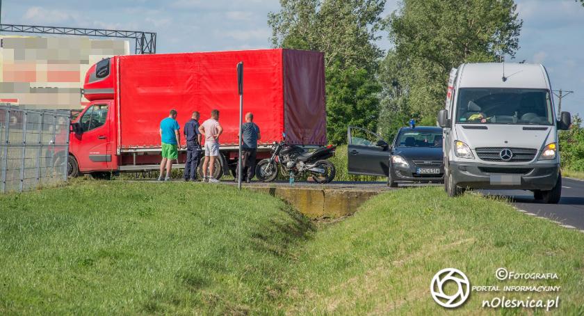 Kolizja z motocyklistą