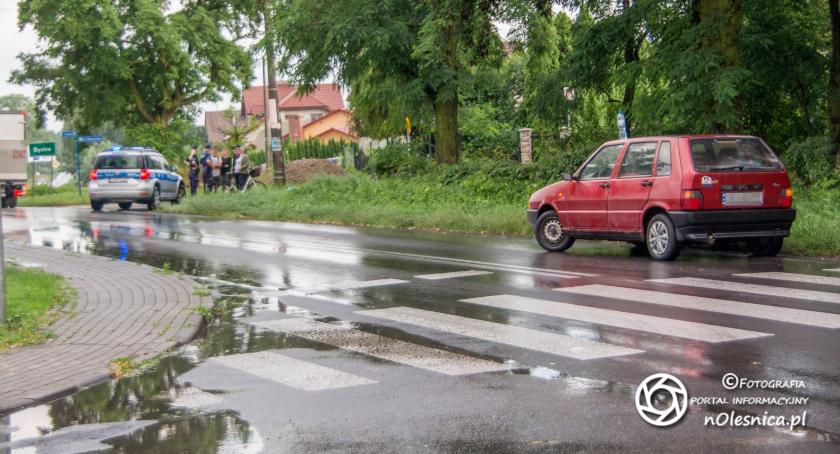Potrącenie rowerzystki koło GKNu