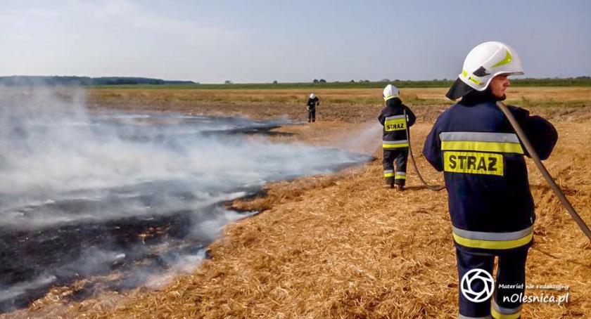 Pożar ścierniska pomiędzy Zimnicą a Smolną