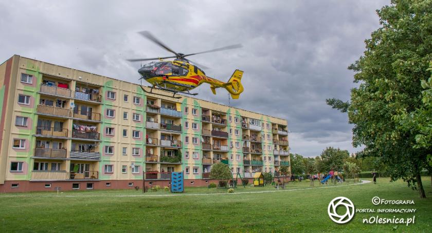 Śmigłowiec Lotniczego Pogotowia Ratunkowego na Serbinowie - VIDEO
