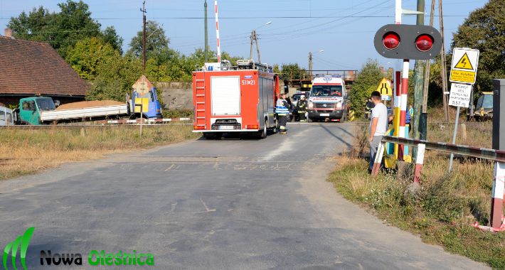 Wypadek na przejeździe kolejowym