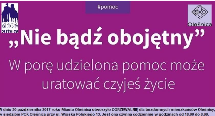 Nie bądźmy obojętni na los bezdomnych
