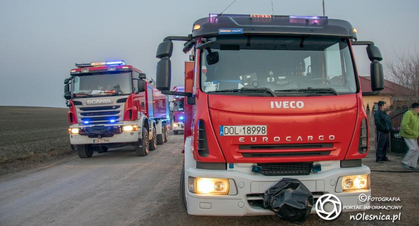 Pożar na poddaszu w Bystrem