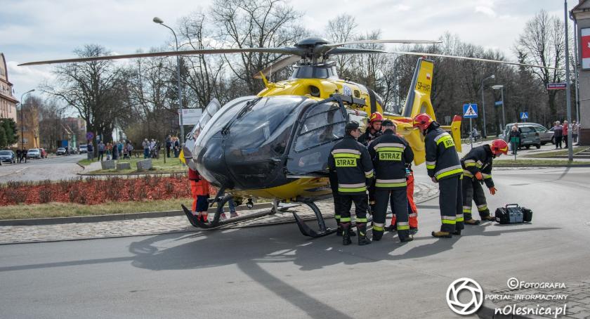 LPR kolejny raz lądował na Rondzie Sybiraków w Oleśnicy -VIDEO