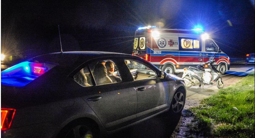Wypadek skutera w Ligocie