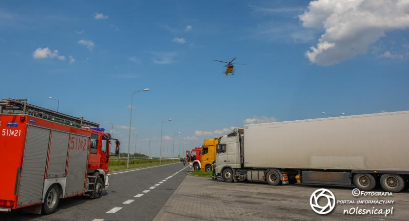 Lądowanie śmigłowca na MOP Jonas - trasa S8 - brak wolnej karetki