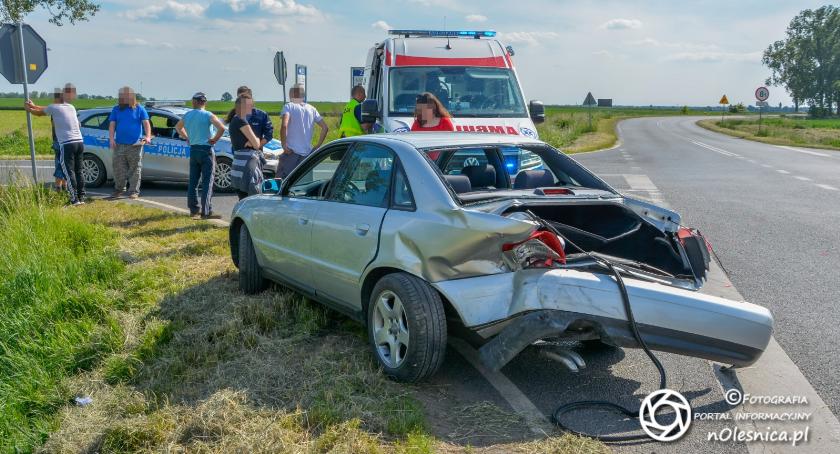 Wypadek na skrzyżowaniu koło Jenkowic
