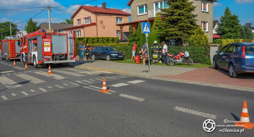 Wypadek motocyklisty w Dobroszycach