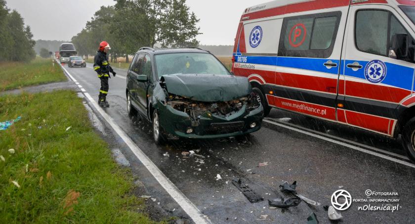 Potrójna kolizja koło Sokołowic