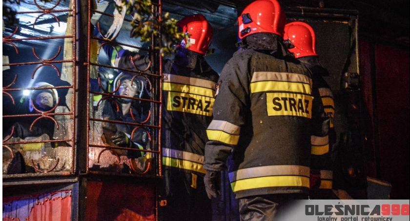 Nocny pożar w Ostrowinie