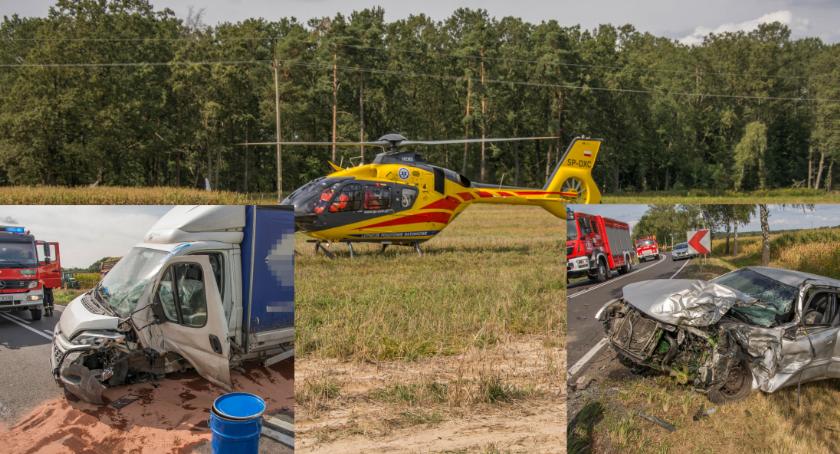 Czołowe zderzenie koło Drołtowic - FOTO - VIDEO