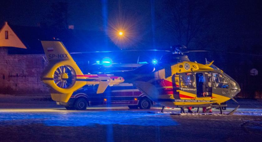 Śmigłowiec LPR podejmował pacjenta w Bierutowie