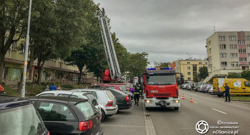Interwencja strażaków na Skłodowskiej