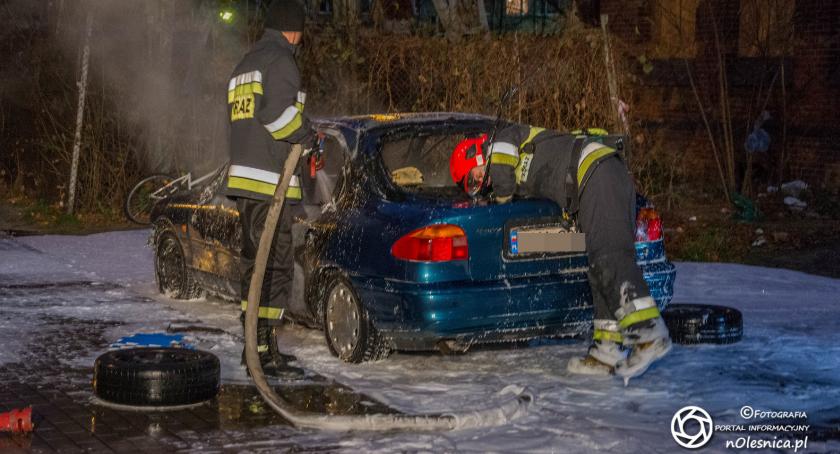 Pożar samochodu osobowego na Wojska Polskiego