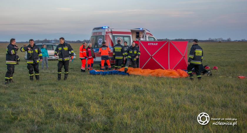 Śmierć paralotniarza na oleśnickim lotnisku