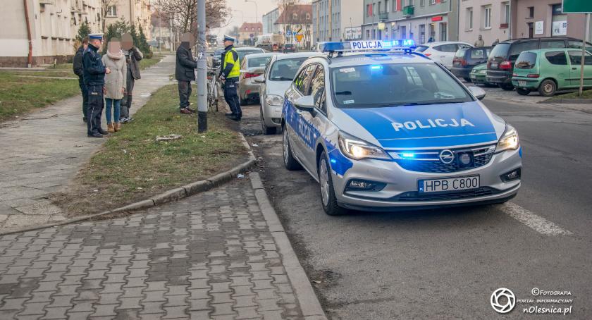 Kolizja rowerzysty na Krzywoustego
