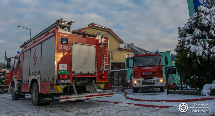 Pożar w stolarni w Twardogórze