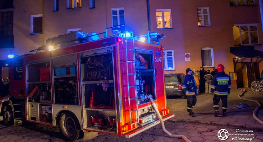 Pożar w mieszkaniu na Krzywoustego