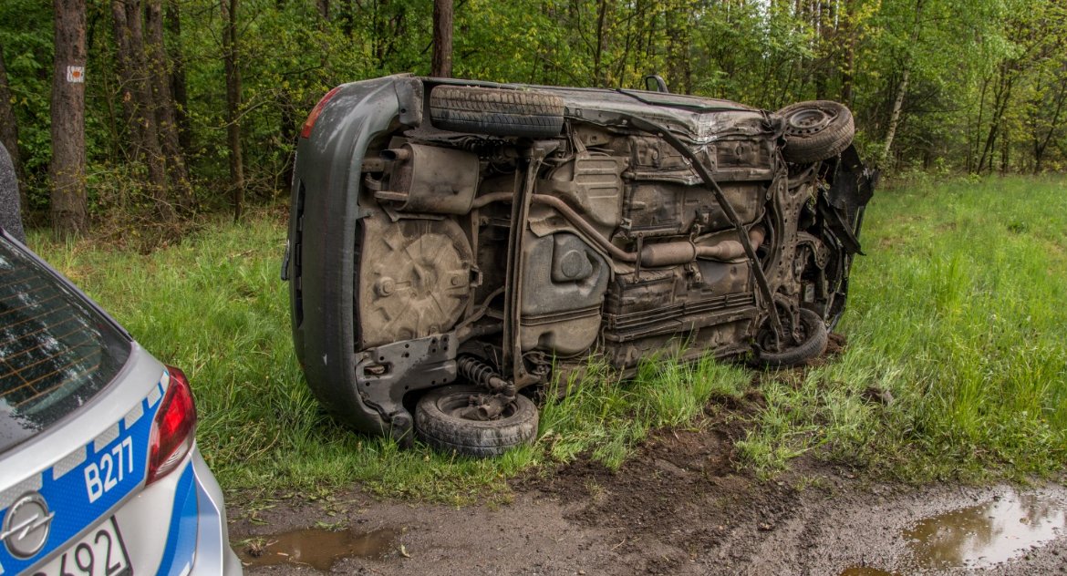 Wypadek na DK25 koło Ostrowiny