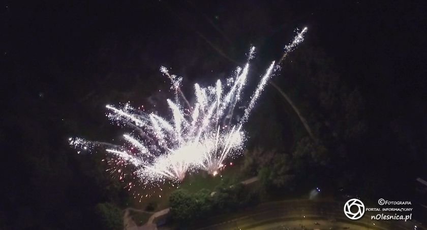 Fajerwerki nad stawem - zakończenie Dni Oleśnicy 2019