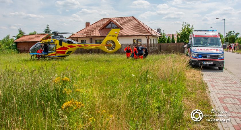 Lądowanie śmigłowca LPR w Bierutowie - VIDEO