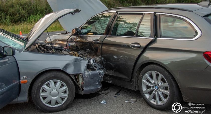 Wypadek koło Ambera - zderzyły się dwa auta