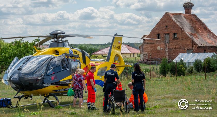 Nieciszów - wypadek przy cięciu drewna