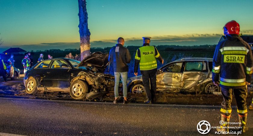 Poważny wypadek koło Dobroszyc