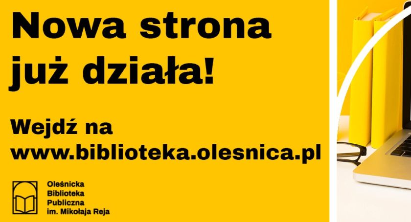 Nowa strona internetowa biblioteki w dniu bibliotekarza i bibliotek