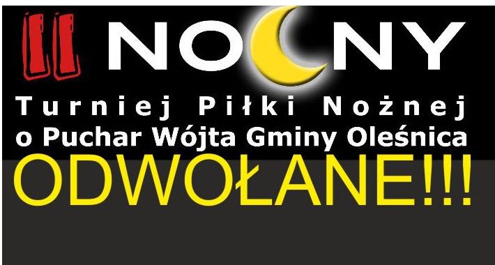 Organizator odwołuje turniej