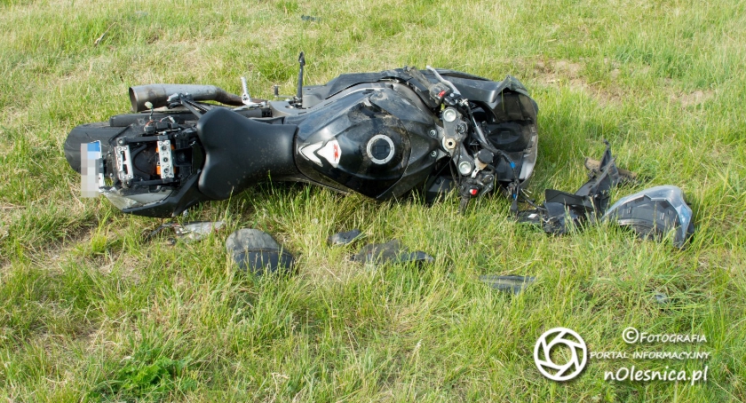 Wypadek motocyklisty