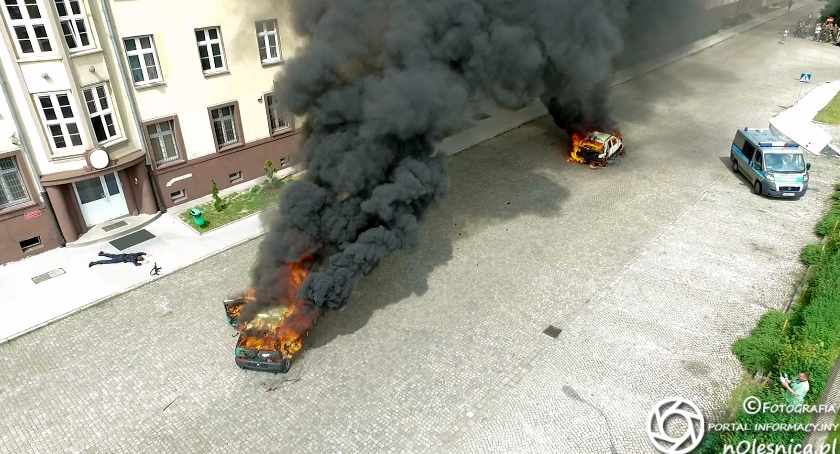 Strzelanina i pożar w jednostce wojskowej