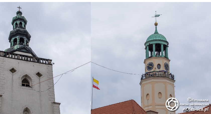Dron pomagał zawieszać taśmę slackline