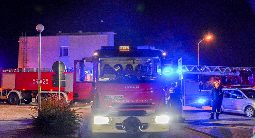 Nocny pożar na Skłodowskiej