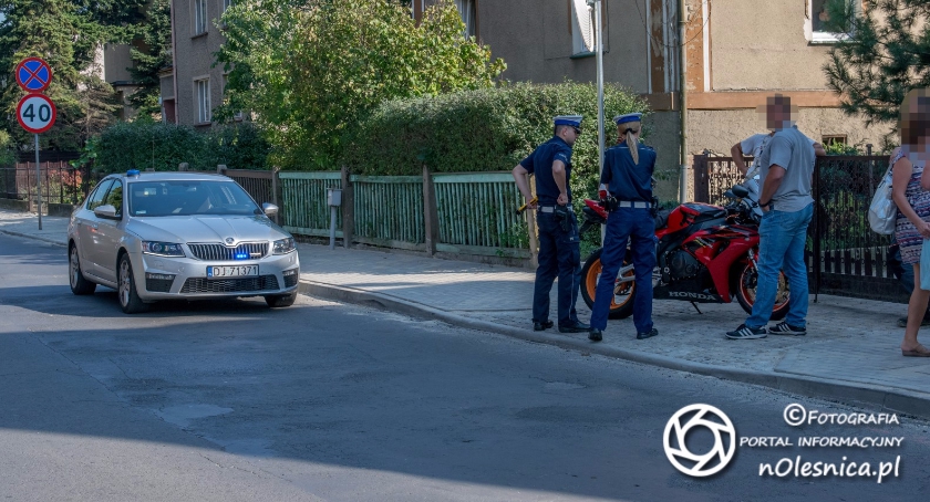 Kolizja motocyklisty na Chopina
