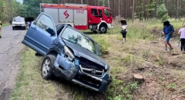 Wypadek koło Grabowna Wielkiego - zderzyły się dwa auta
