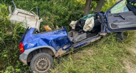 Poważny wypadek w Paczkowie. Kierowca w ciężkim stanie