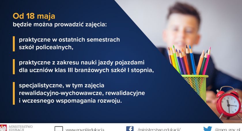 Kalendarz zmian w szkołach i placówkach do wakacji