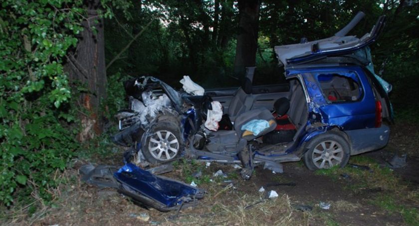 Kierując Subaru uderzył samochodem w przydrożne drzewo