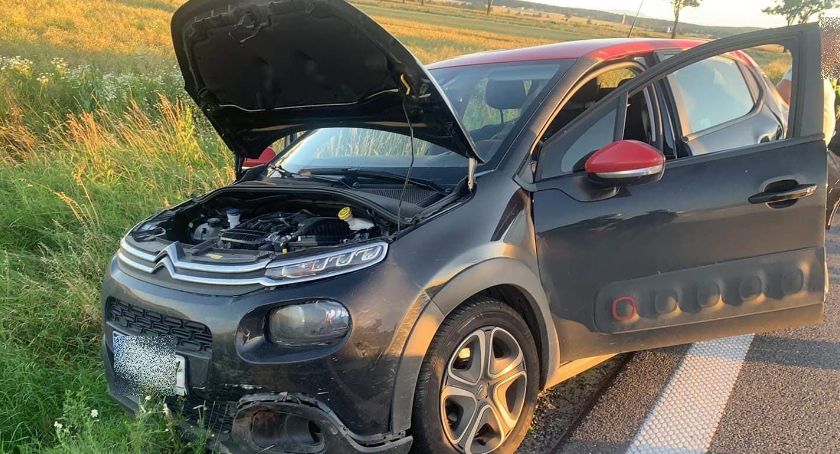 Zderzenie czterech samochodów na krajowej piątce