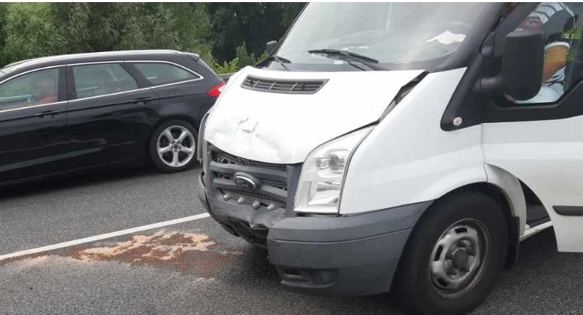 Najechanie na tył na autostradzie A4