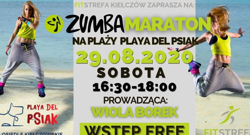 Maraton Zumby na plaży Playa Del Psiak