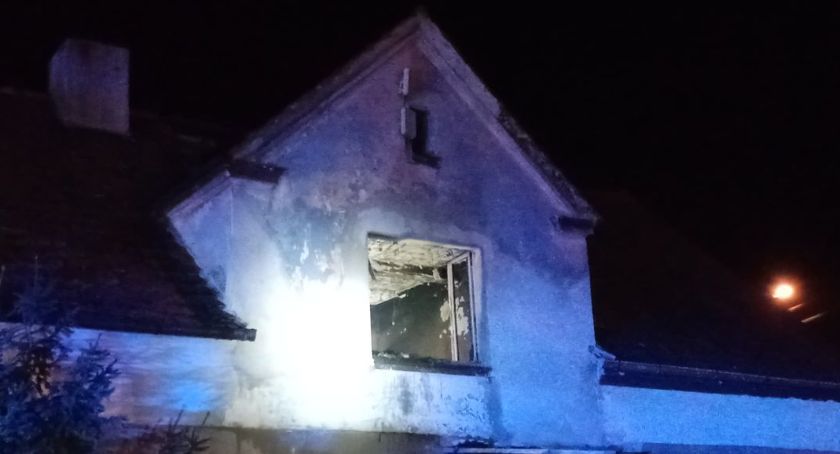 Pożar budynku mieszkalnego w Mazurowicach