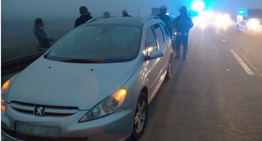 Wystrzał opony w ciężarówce na A4