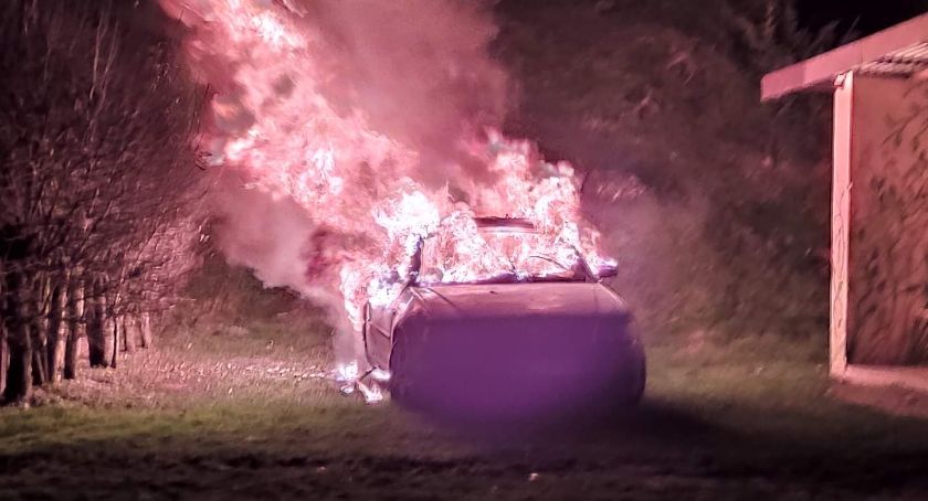 Pożar Audi w Nieszkowicach