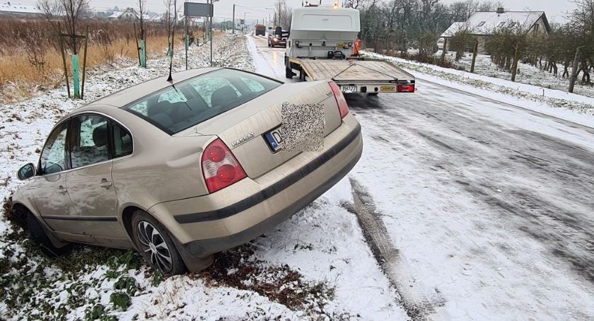Szklanka na drogach w gminie Kąty Wrocławskie
