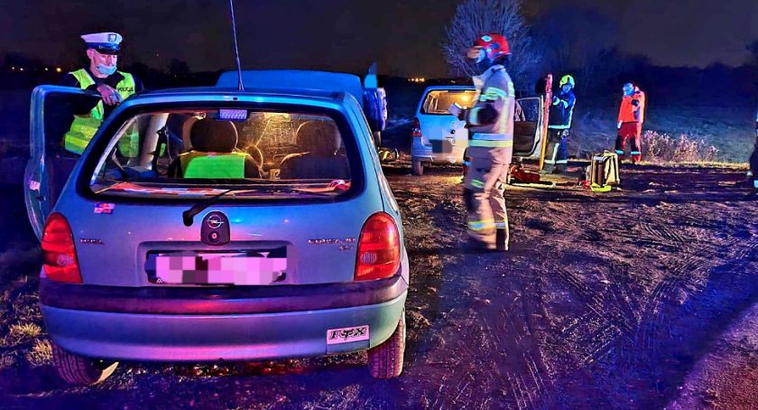 Wypadek i interwencja LPRu pod Kobierzycami