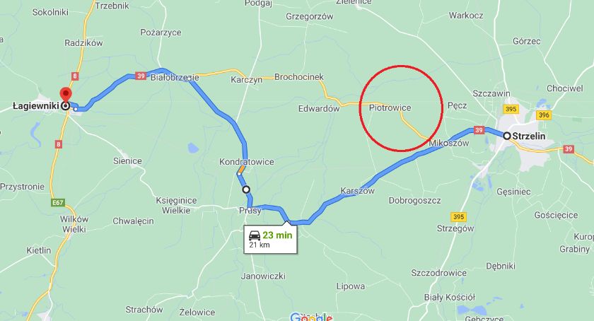 Czołowe zderzenie na DK 39. Droga Strzelin-Łagiewniki jest całkowicie zablokowana